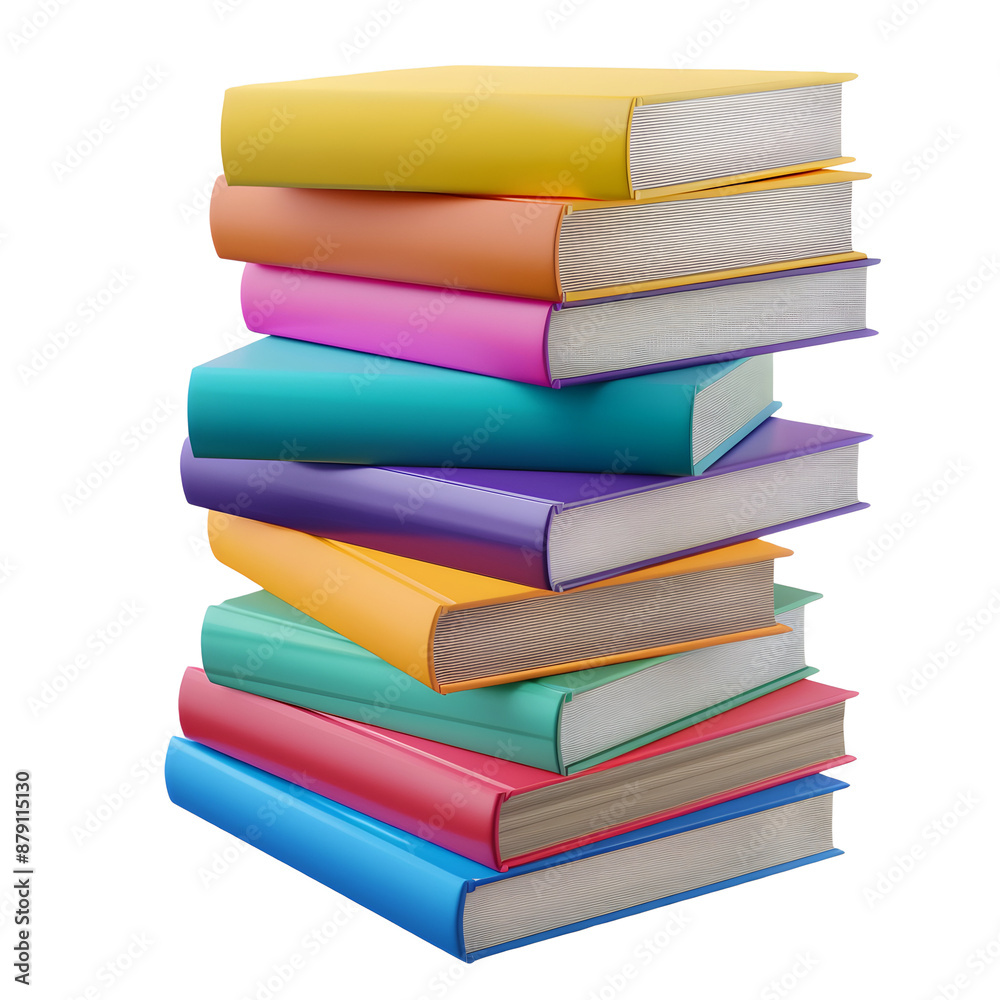 books isolated on white background,generative ai books isolated on white background,generative ai