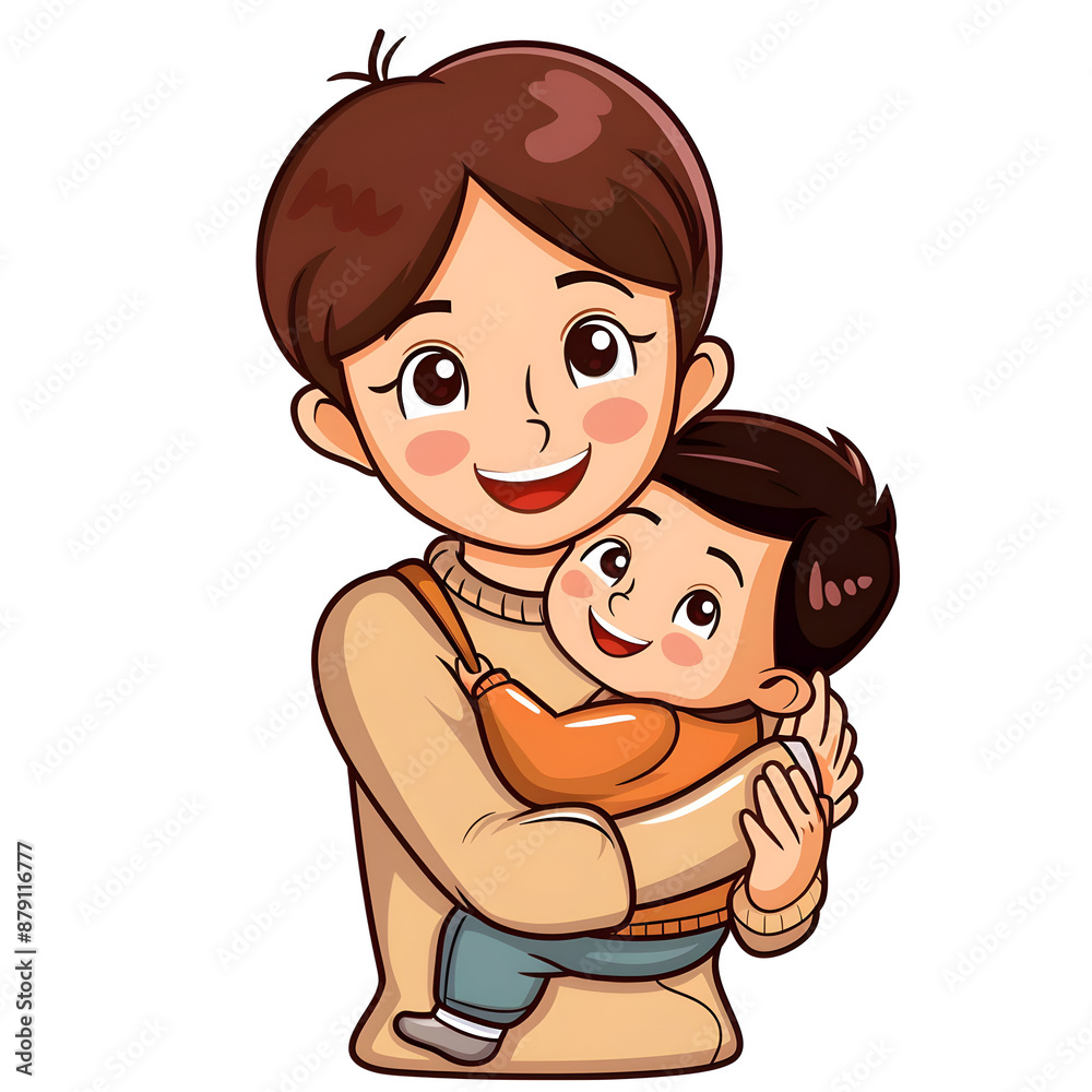 mother holding her baby with the words happy mothers day on it white background,generative ai mother holding her baby with the words happy mothers day on it white background,generative ai