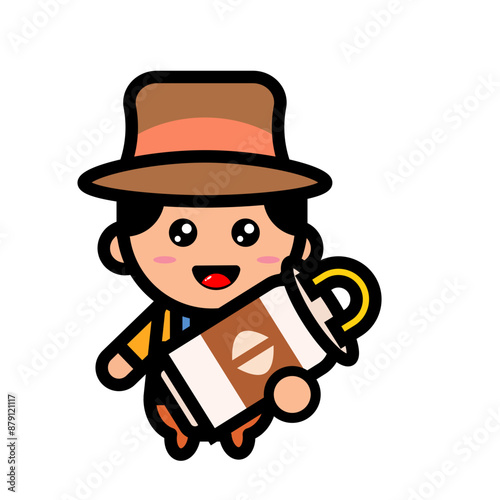 male farmer holding milk can