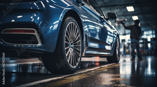 Professional tire fitting with modern equipment captured in a meticulous photography shot