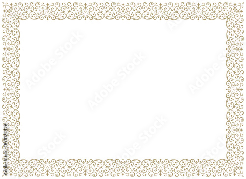 ゴージャスなゴールド装飾フレーム枠