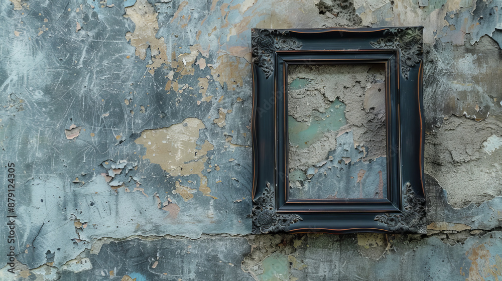 Naklejka premium Blank picture frame for you to customize. Empty texture image in high quality JPG format.