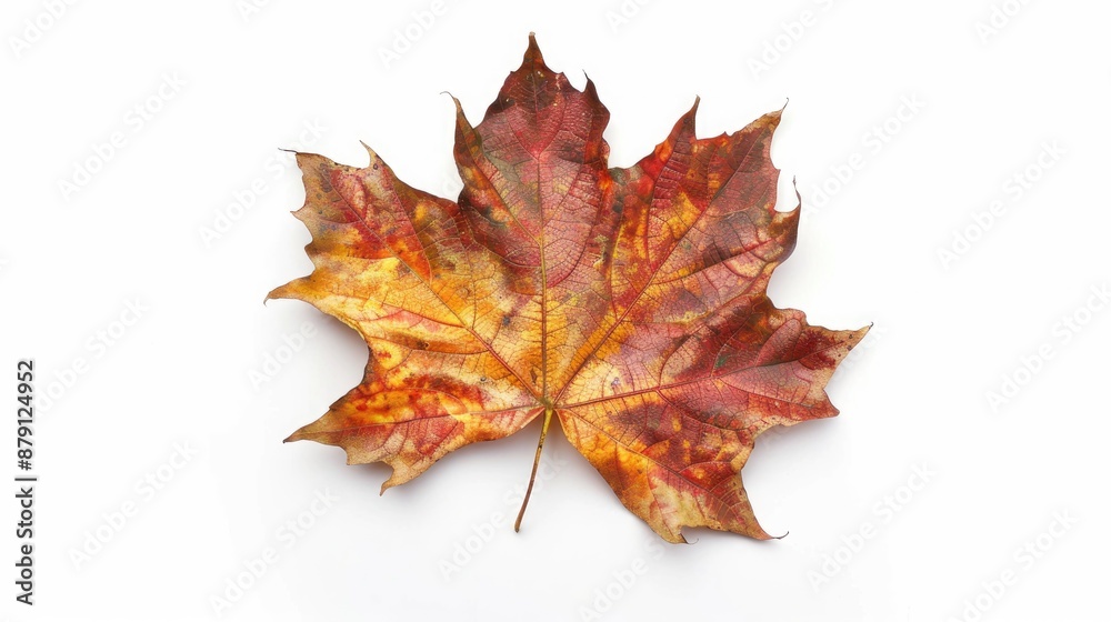 Autumn themed leaf frame on white background for composition Autumn themed leaf frame on white background for composition