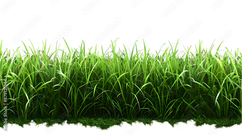 Obraz premium realistic grass isolated on transparent background,generative ai