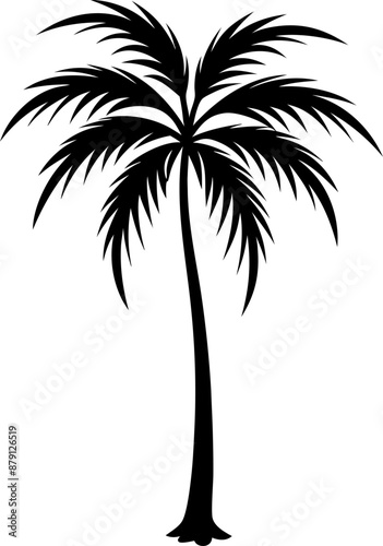 silhouette of a tropical palm tree