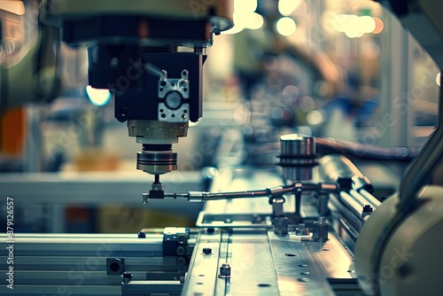 a machine that is working on a piece of metal