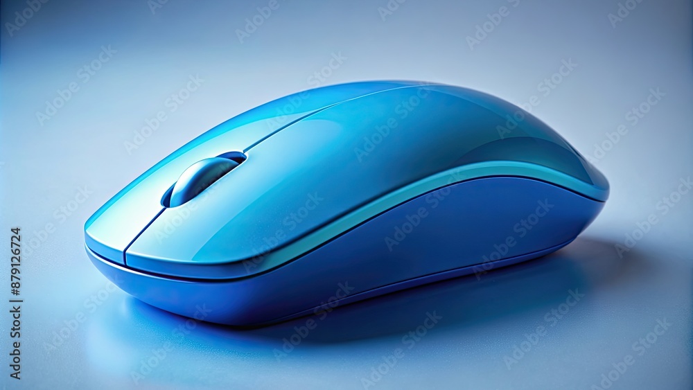 Blue mouse with modern design , technology, computer, gadget, accessory, wireless, click, scroll, office, work, ergonomic Blue mouse with modern design , technology, computer, gadget, accessory, wireless, click, scroll, office, work, ergonomic