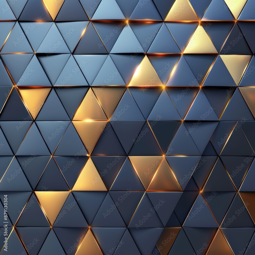 Golden And Blue Triangle Pattern Golden And Blue Triangle Pattern
