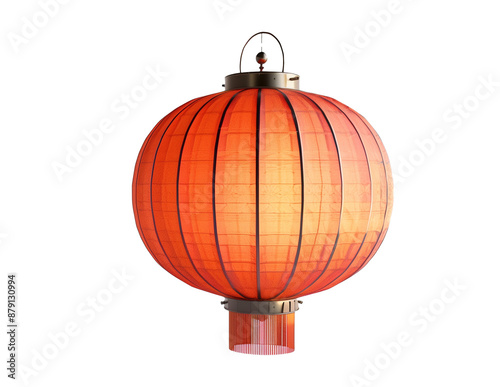  traditional red Chinese lantern isolated on transparent or white background photo