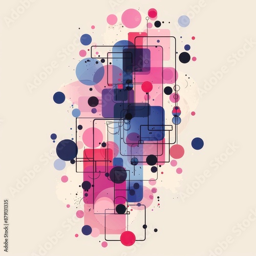 Pastel Geometric Abstract Design