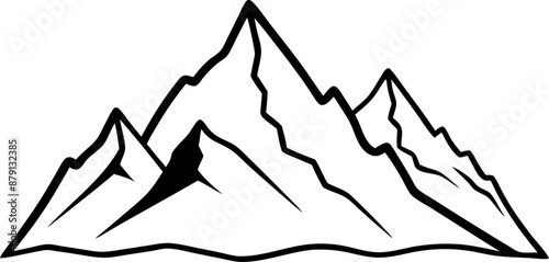silhouette of a mountain range