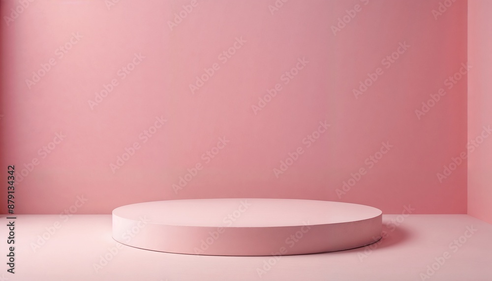 Abstract Pink and White Podium pedestal background. Best for product photography. Abstract Pink and White Podium pedestal background. Best for product photography.