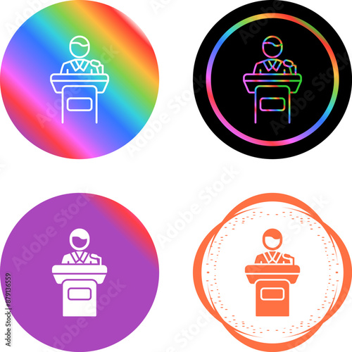 Tribune Vector Icon