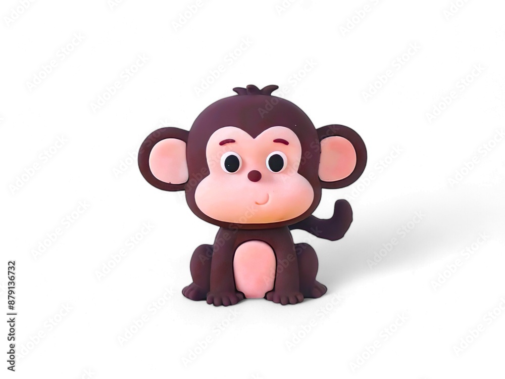 Miniature of monkey cartoon isolated on white Miniature of monkey cartoon isolated on white
