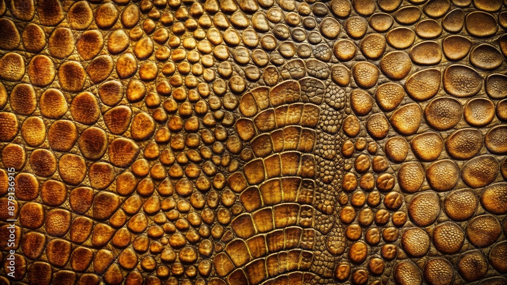 Richly textured abstract background featuring reptilian scales in earthy tones, reminiscent of ancient crocodile skin, evoking primal, rugged sophistication. Richly textured abstract background featuring reptilian scales in earthy tones, reminiscent of ancient crocodile skin, evoking primal, rugged sophistication.