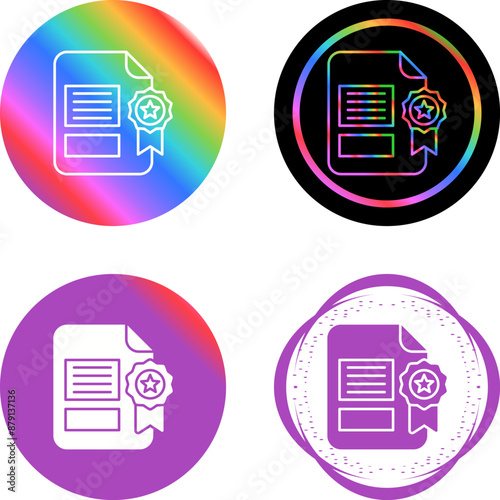 Certificate Vector Icon