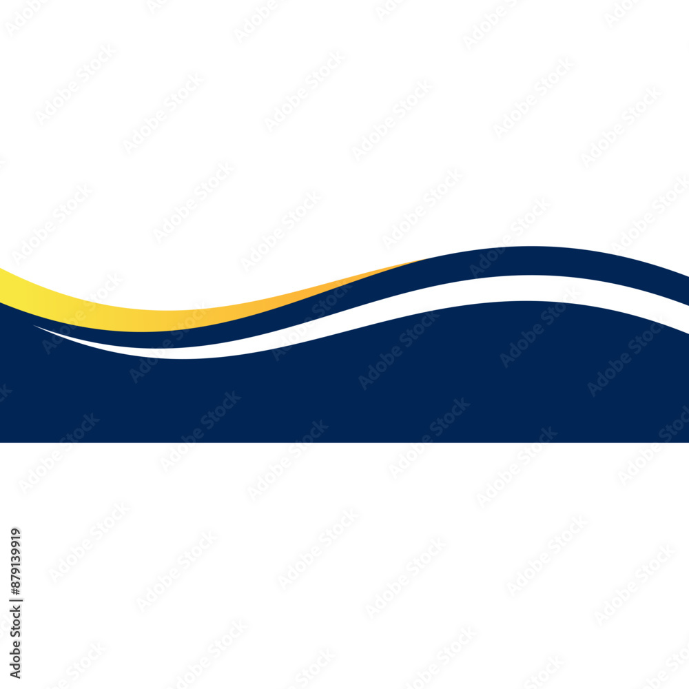 Obraz premium Business Curve Footer