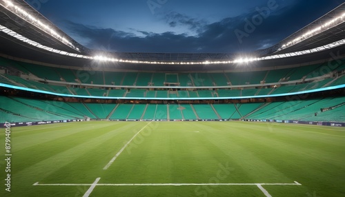 Empty Stadium at Night photo