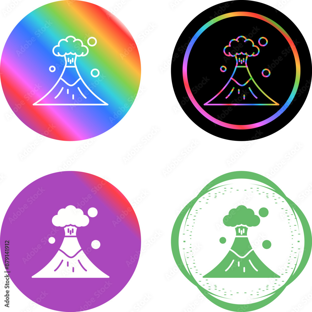 Volcano Vector Icon Volcano Vector Icon