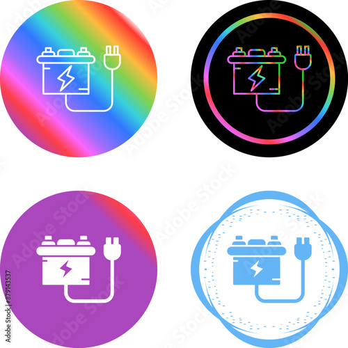 Battery charger Vector Icon