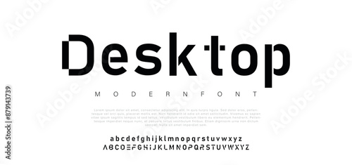 Desktop modern alphabet fonts. Typography colorful bold with color dot regular. vector illustrator	
