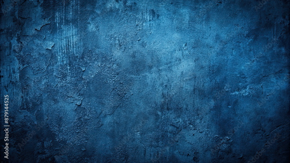 Fototapeta premium Abstract dark blue grunge concrete wall texture background, grunge, dark blue, abstract, vintage, texture, seamless, concrete