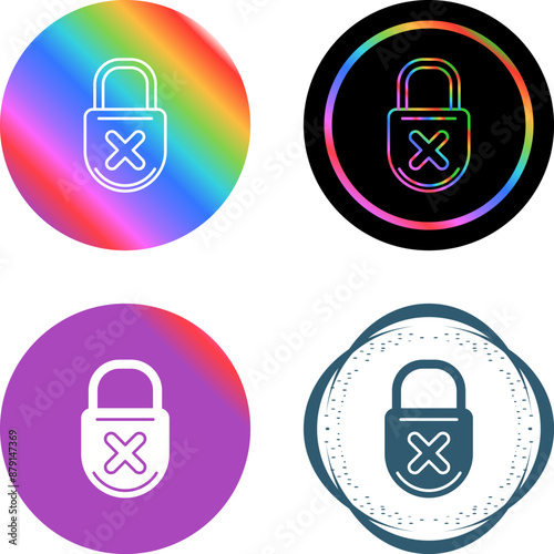 Unprotected Vector Icon