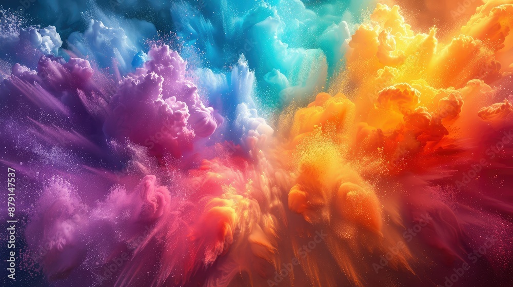Spectrum of colors blending in artistic chaos Spectrum of colors blending in artistic chaos