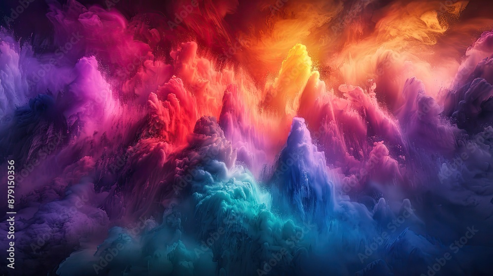 Spectrum of colors blending in artistic chaos Spectrum of colors blending in artistic chaos