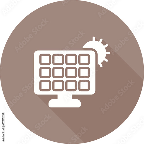Solar panel charger Vector Icon
