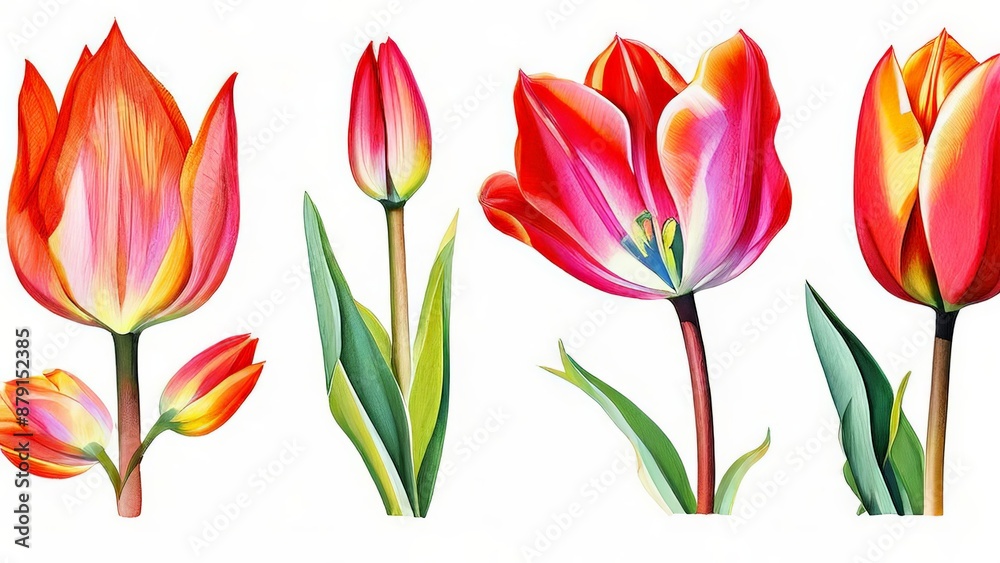 Colorful Tulips. Colorful Tulips.