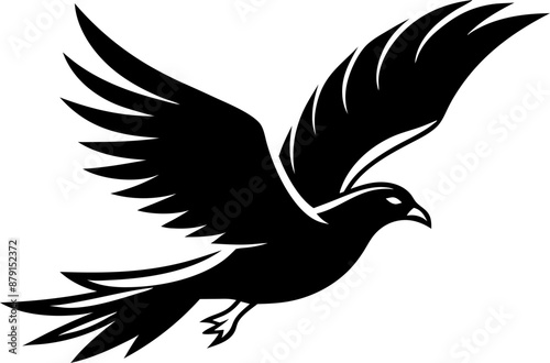 silhouette of a bird in flight