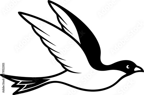 silhouette of a bird in flight