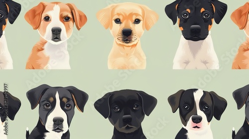 Puppy pattern wallpaper © pixelwallpaper