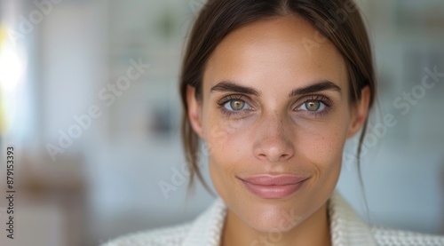 Thoughtful young woman with natural makeup Free Download Thoughtful young woman with natural makeup - GFXLoad