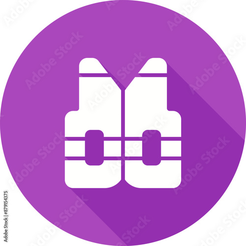Reflective vest Vector Icon