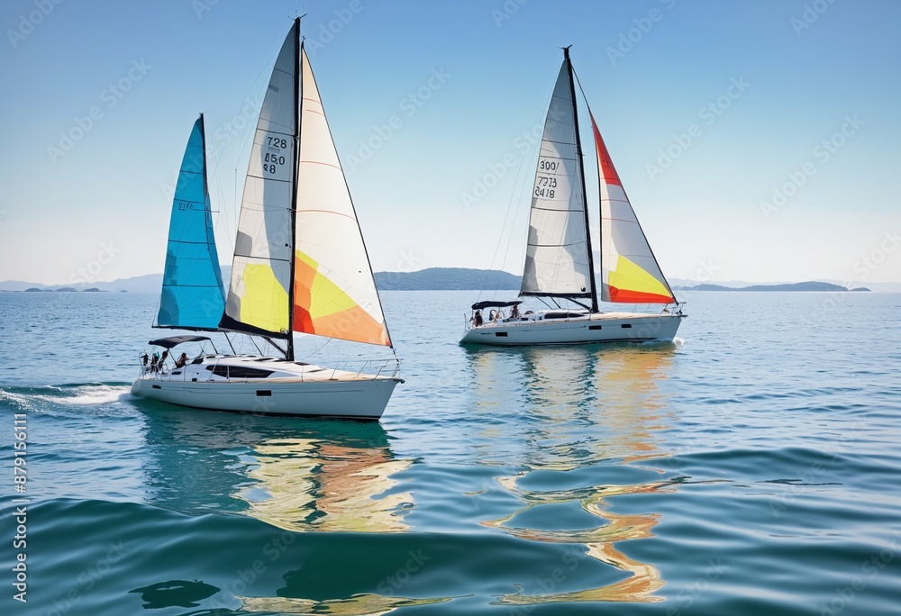 Fototapeta premium sailboats on sea