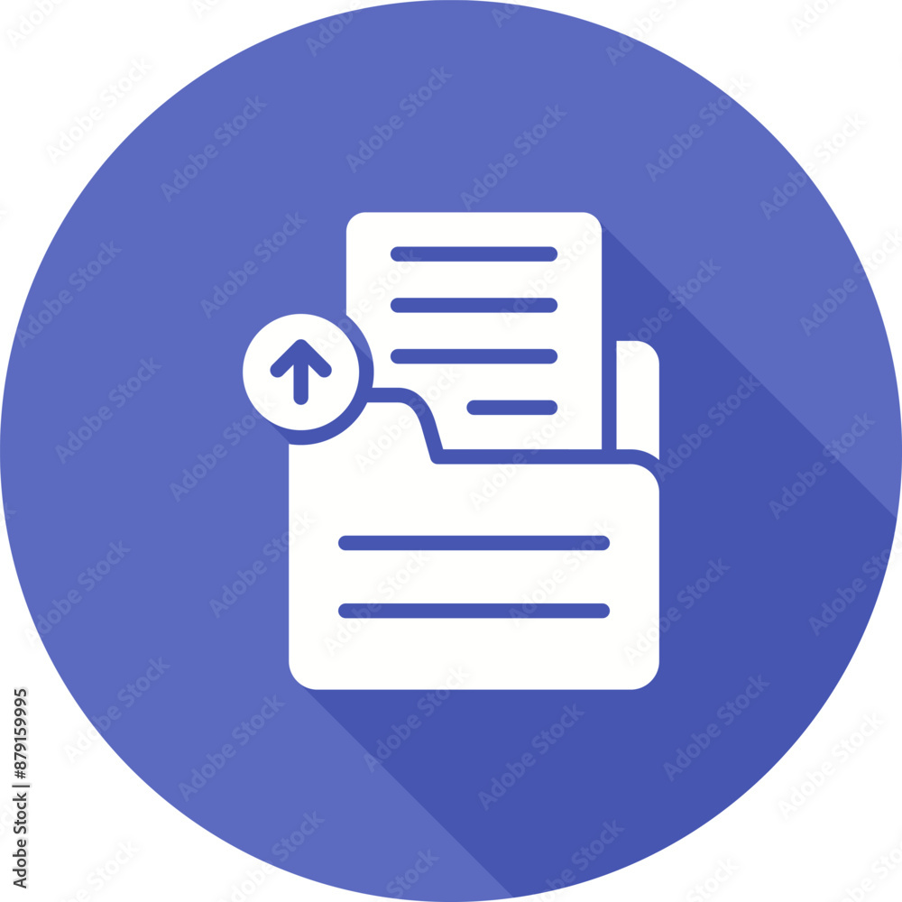 Fototapeta premium Document Upload Vector Icon