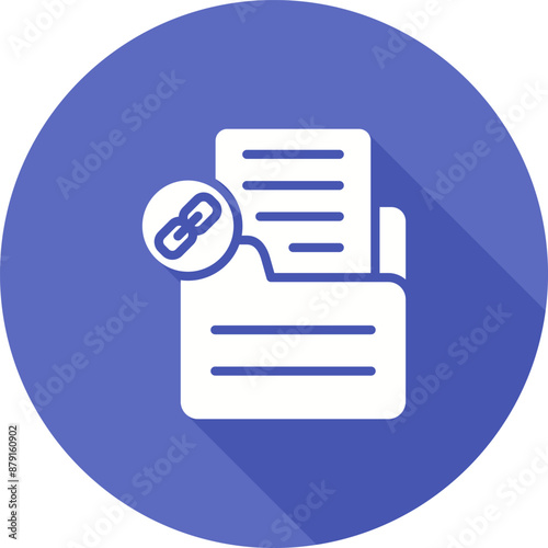Document Link Vector Icon