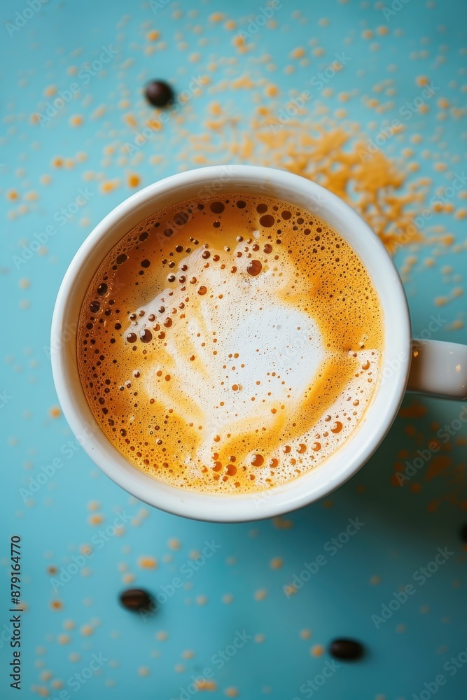 cup of coffee with foam cup of coffee with foam