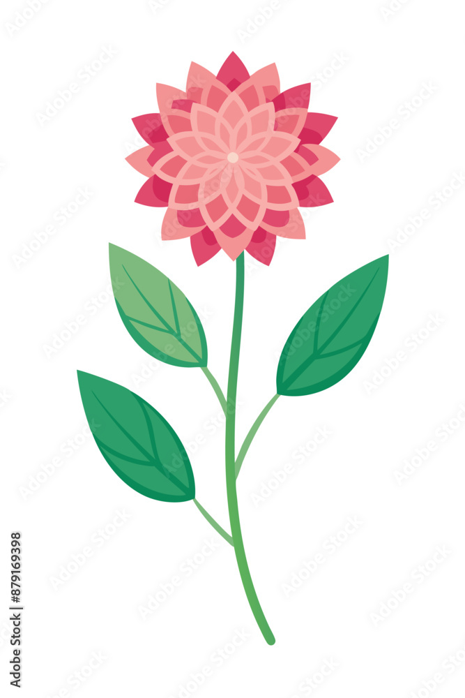 Dahlia Plant minimal design vector illustration Dahlia Plant minimal design vector illustration