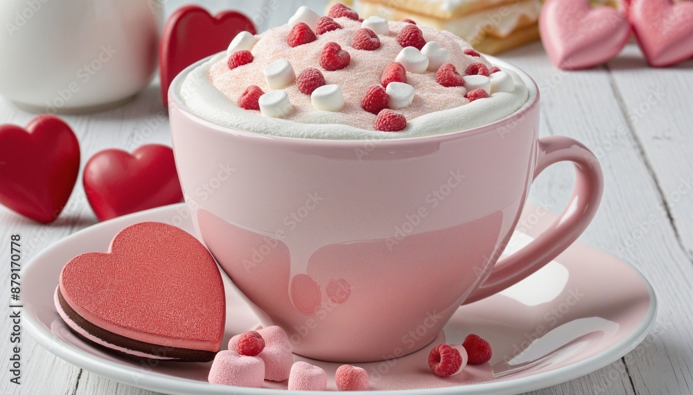 Hot Cocoa Marshmallows flat isolated style illustration Hot Cocoa Marshmallows flat isolated style illustration