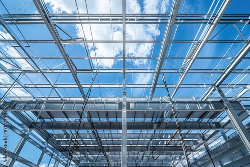 Wallpaper Mural completion of a steel construction project with a focus on the finished structure's architectural details and design Torontodigital.ca