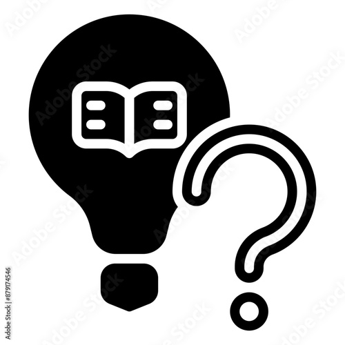 think icon, glyph icon style