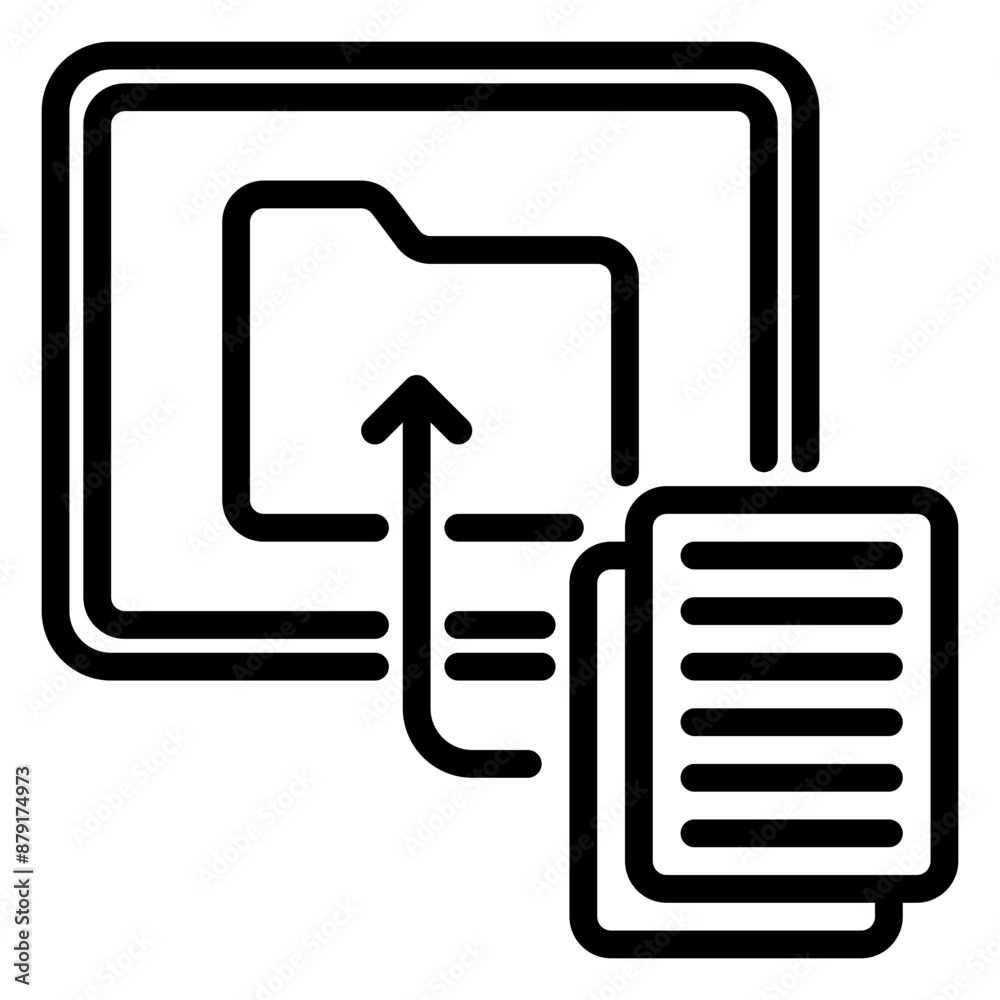 upload document icon, line icon style upload document icon, line icon style