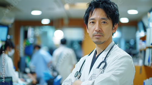 A young Asian male doctor