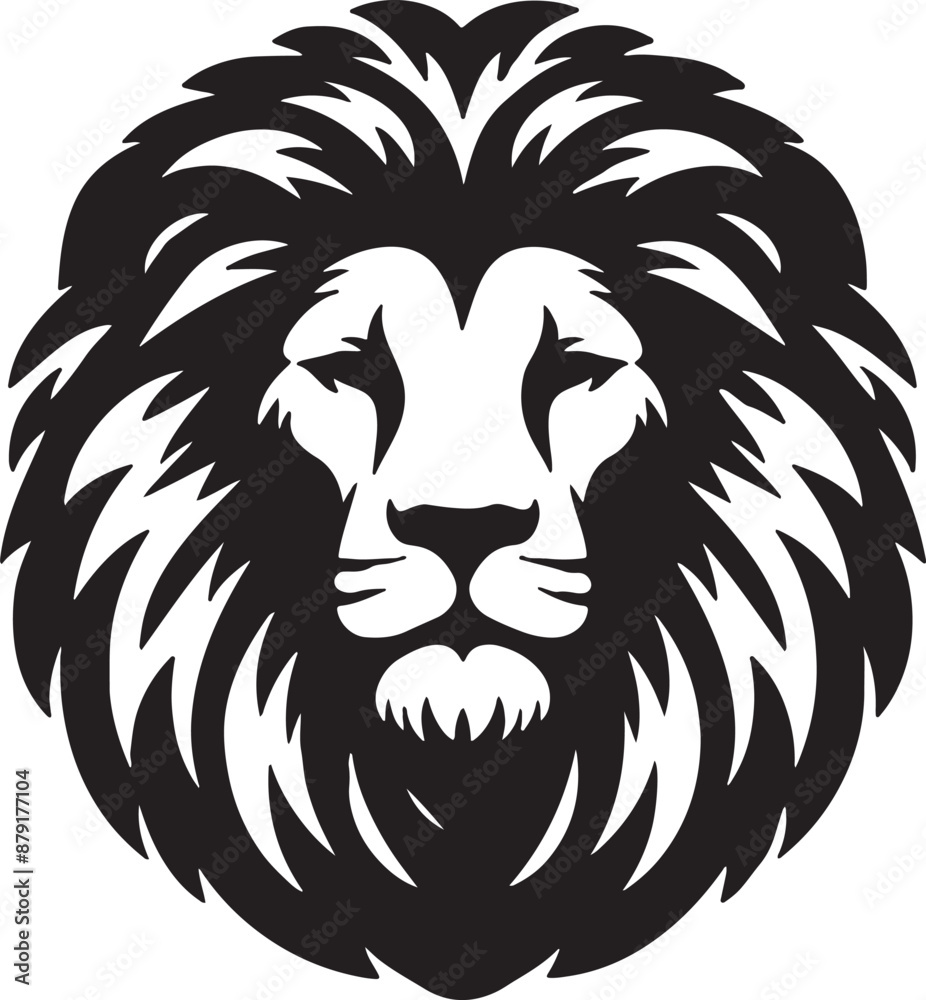 Lion Head silhouette vector art illustration Lion Head silhouette vector art illustration