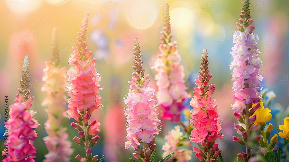 Obraz premium Soft focus flowers in dreamy garden