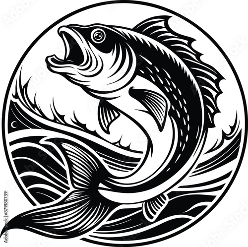 fish vector art design 