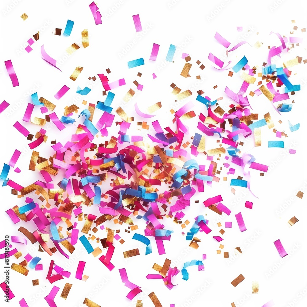Confetti isolated white background Confetti isolated white background